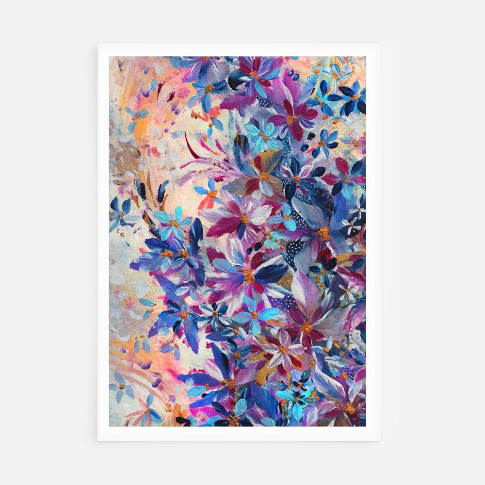 Blue Florals at Dusk II - Uncommon Florals