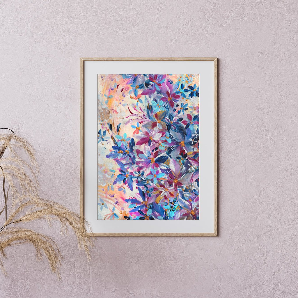 Blue Florals at Dusk II - Uncommon Florals