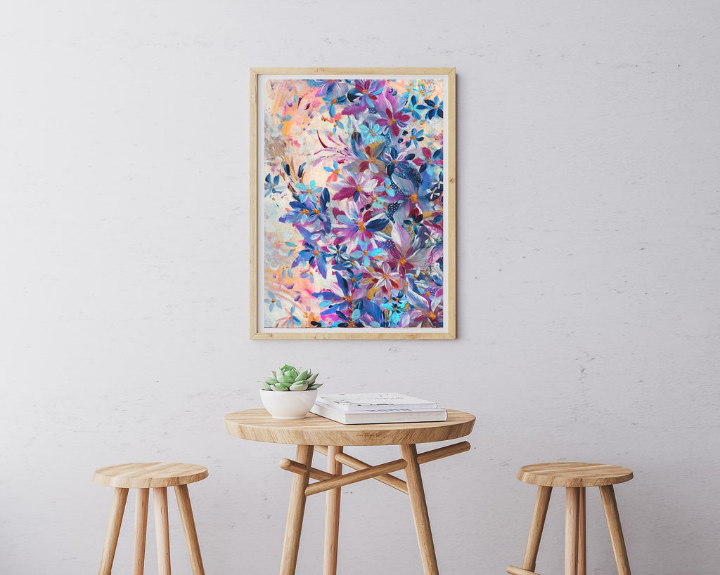 Blue Florals at Dusk II - Uncommon Florals