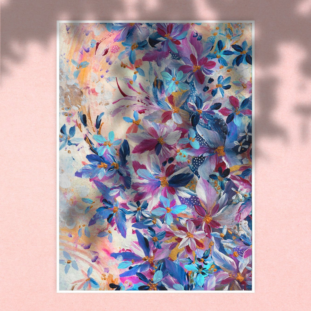 Blue Florals at Dusk II - Uncommon Florals