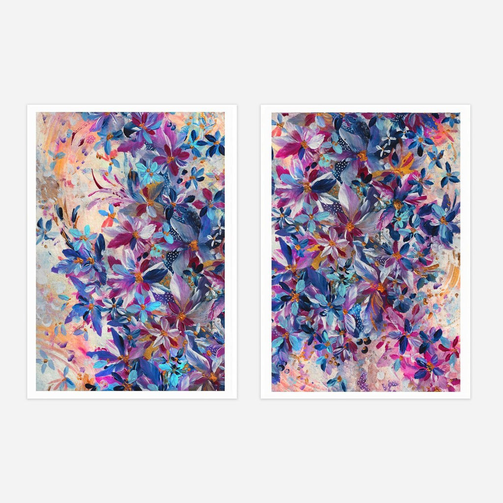 Blue Florals at Dusk - The Set - Uncommon Florals