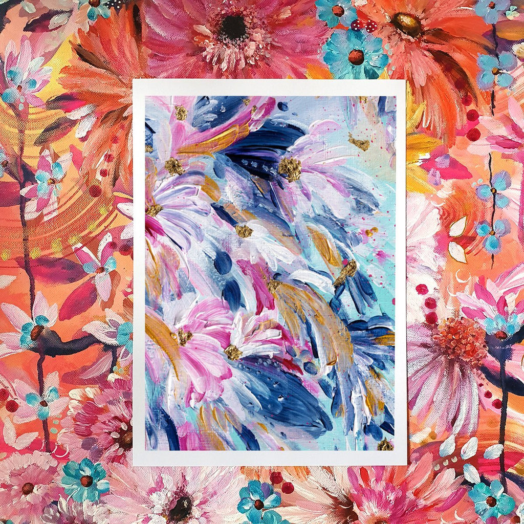 Ruby Blue Florals II - Uncommon Florals