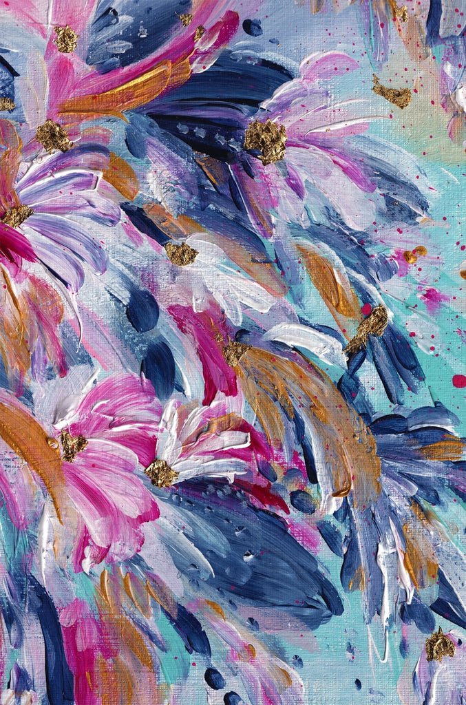 Ruby Blue Florals II - Uncommon Florals