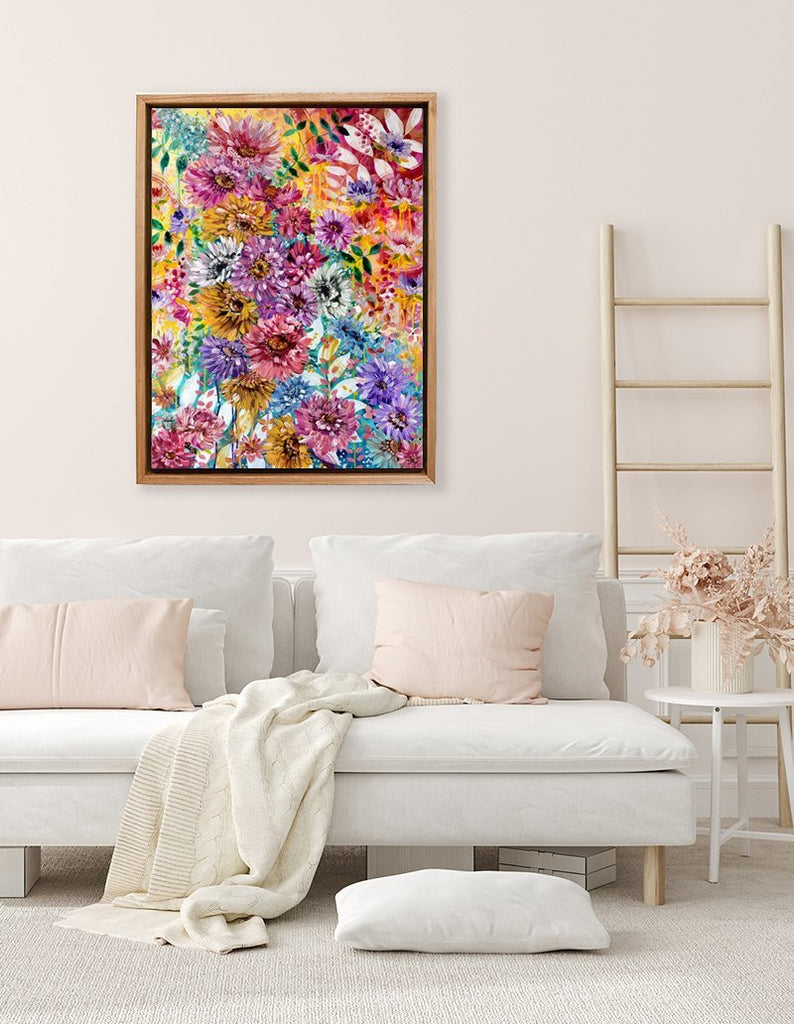 The Effloresce of Florals II Framed Canvas Print - Uncommon Florals